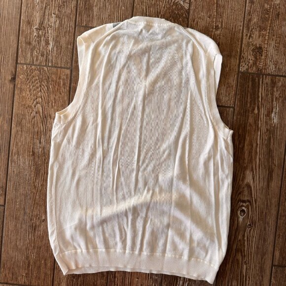 2/$18 SALE! Perry Ellis Sweater Vest Mens M Zigzag Pattern Preppy Golf V Neck - Picture 7 of 7